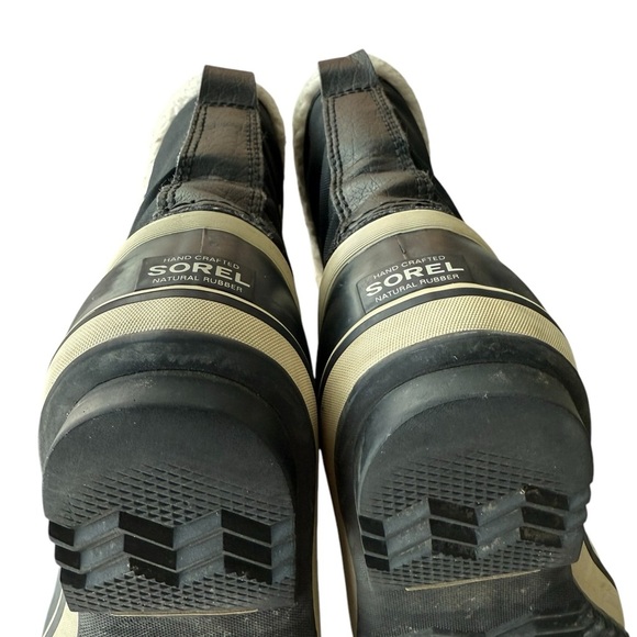 SOREL Black Rocky Duck Boots Jasper Thinsulate Mid Calf Winter Snow Boot Size 5 - Picture 7 of 11